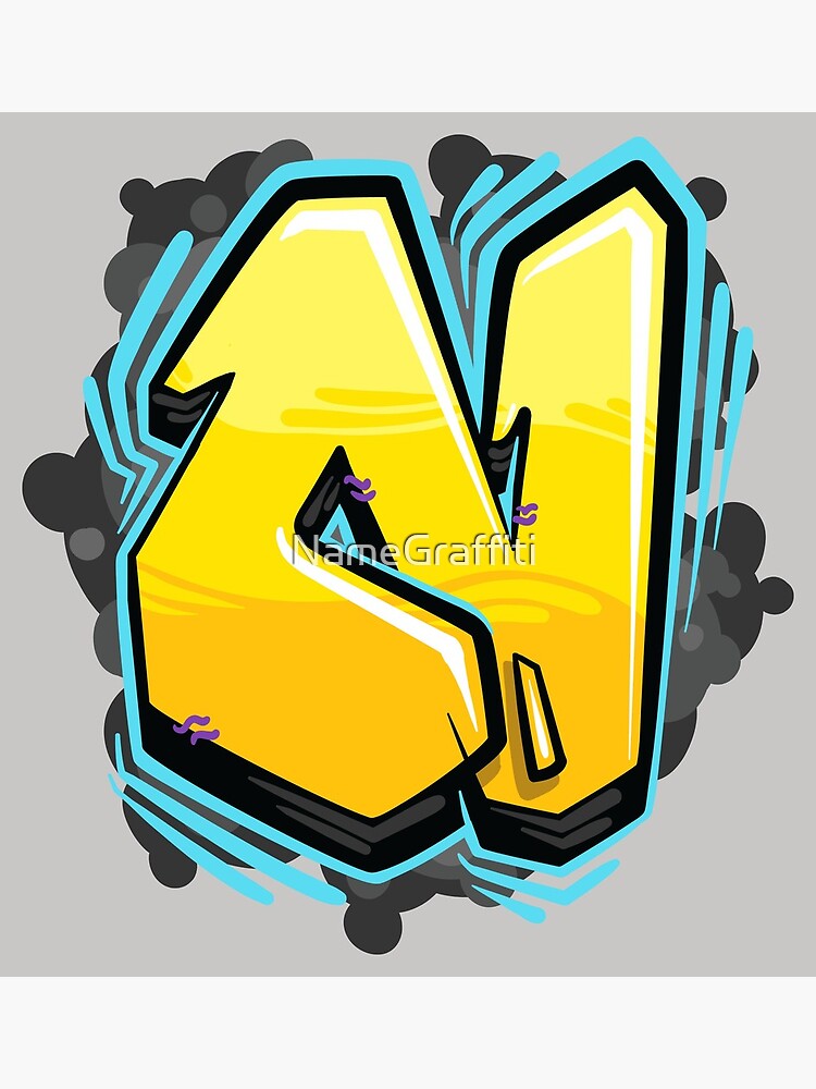 "Graffiti Letter N" Art Print by NameGraffiti | Redbubble