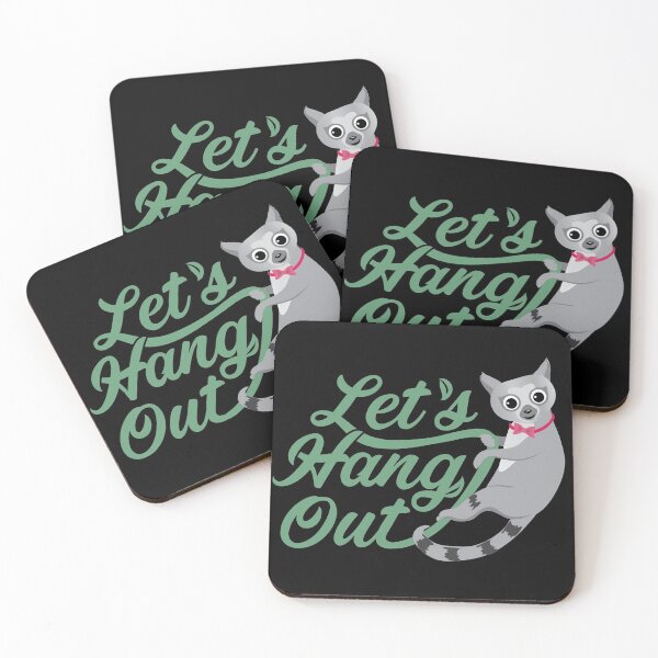 Item preview, Let's Hang Out, cute lemur hanging out on the logo! designed and sold by annanadlerart.