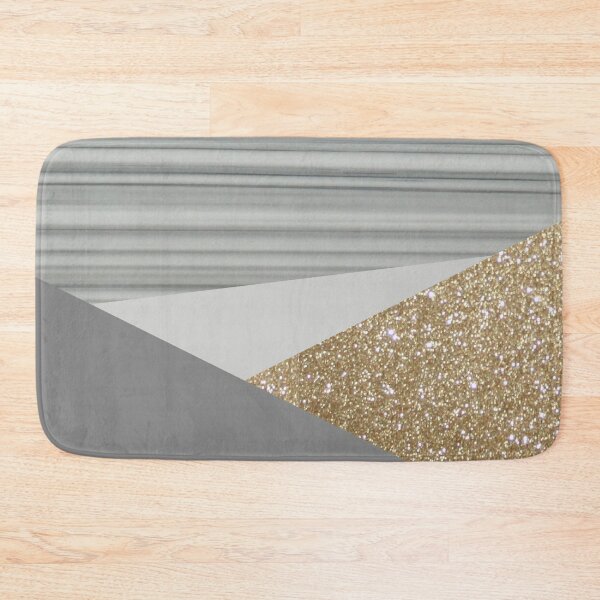 Item preview,  preppy geometric gold triangles trendy grey marble stripes Minimalist designed and sold by LEILA ART SPACE.