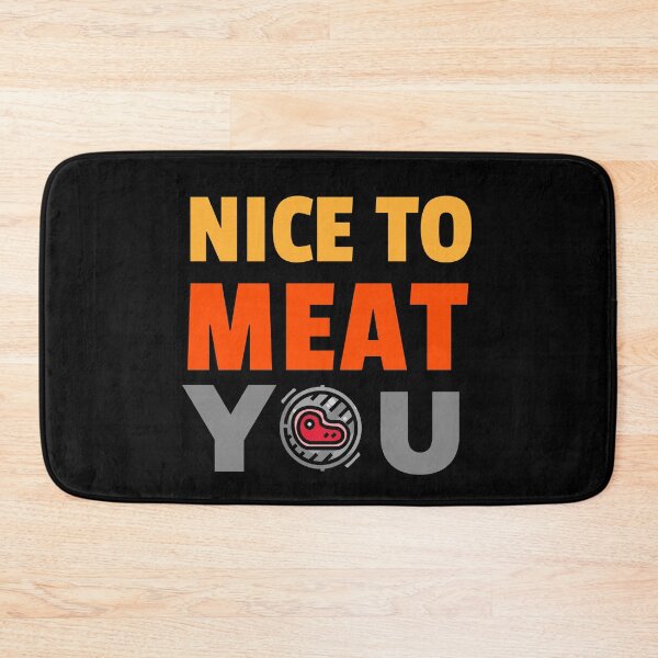 Item preview, NICE TO MEAT YOU BBQ TEE designed and sold by AndApArt.