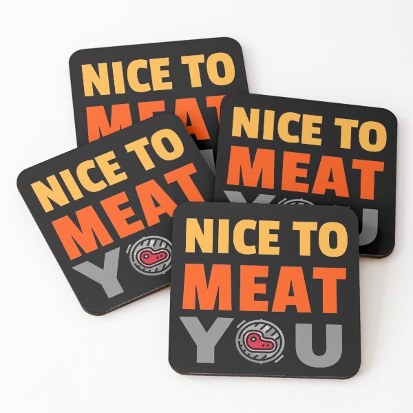 Item preview, NICE TO MEAT YOU BBQ TEE designed and sold by AndApArt.