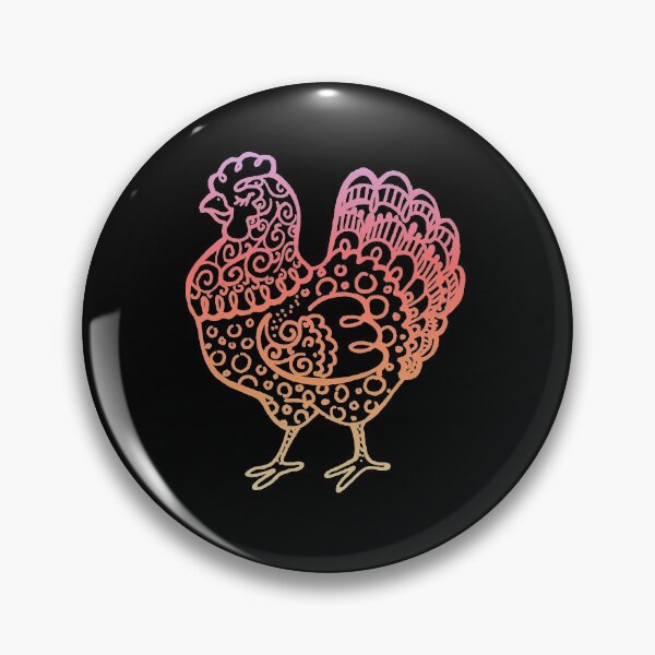 Item preview, Ornate Chicken Line Drawing designed and sold by Lyddie Doodles.