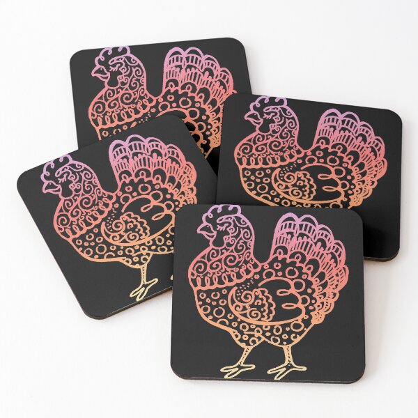 Item preview, Ornate Chicken Line Drawing designed and sold by LyddieDoodles.