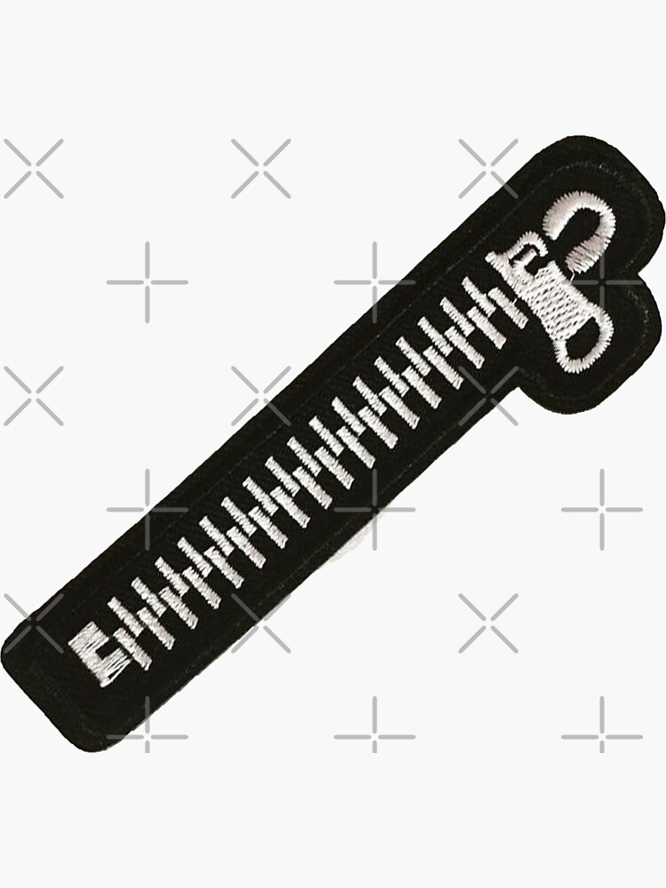 "Zipper Patch" Sticker by designolo Redbubble