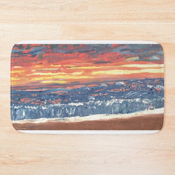 Item preview, Beach at Sunset Landscape Painting  designed and sold by ErinSpurrier.