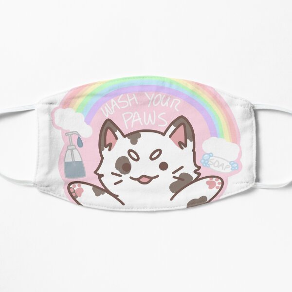 Wash Your Paws! Flat Mask