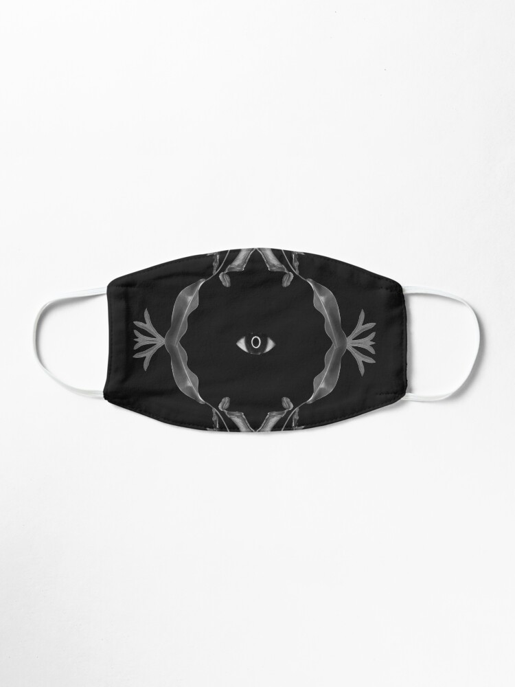 Alternate view of Illusion - collage art, eye, nature, leaves, black Mask
