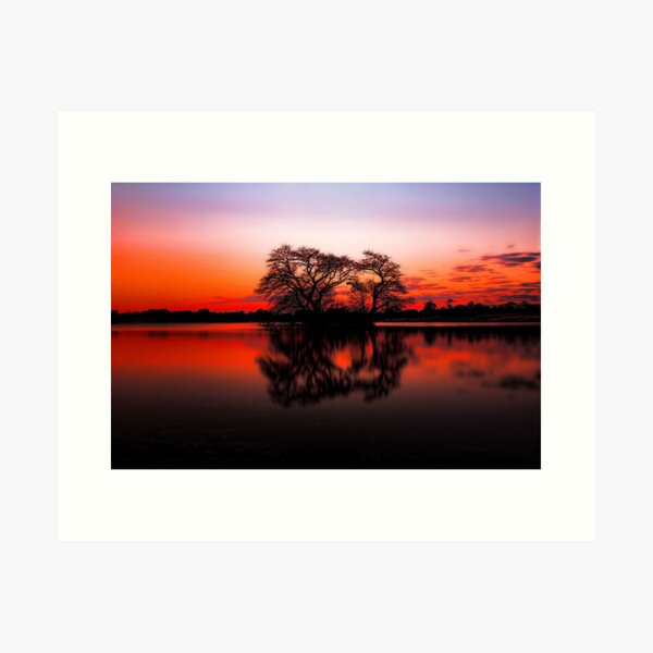The Lakes at Sunset Art Print