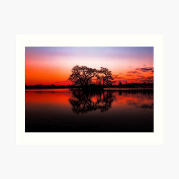 The Lakes at Sunset Art Print