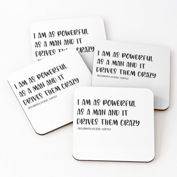 Item preview, AOC as powerful as a man designed and sold by annieprevas.