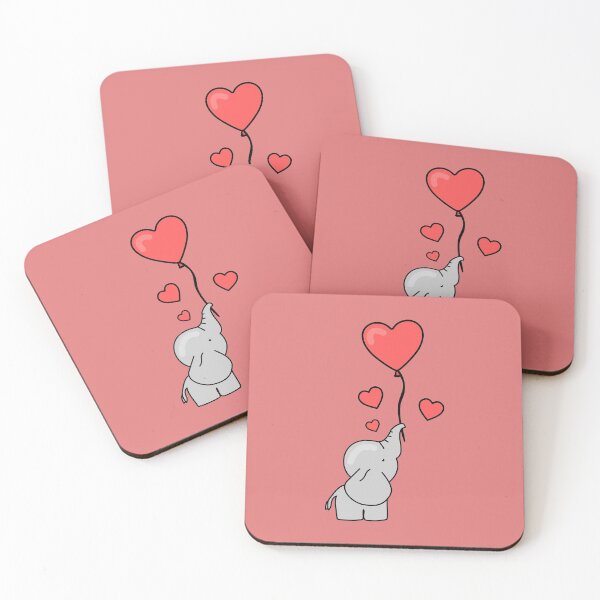 Item preview, Sweet Little Elephant with Heart Balloon designed and sold by Studio Pico.