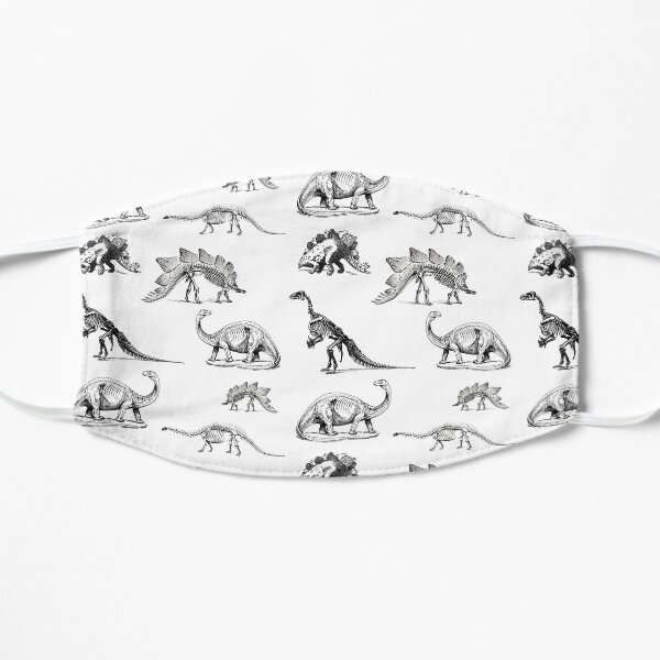 Vintage Museum Dinosaurs | Black and White Mask