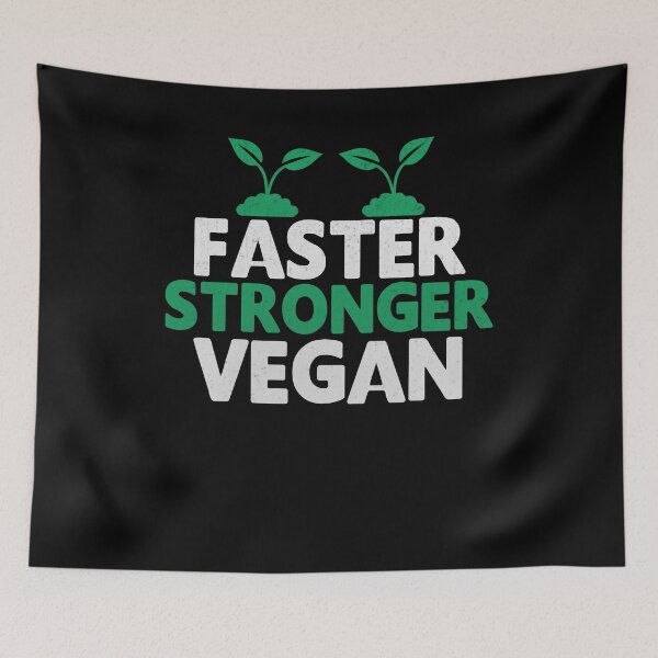 Item preview, Faster Stronger Vegan Novelty Vegan Athlete designed and sold by LostLatticework.