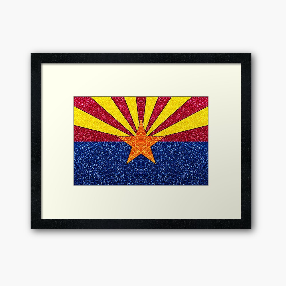 "Glitter Arizona flag" Framed Art Print by artisticattitud Redbubble