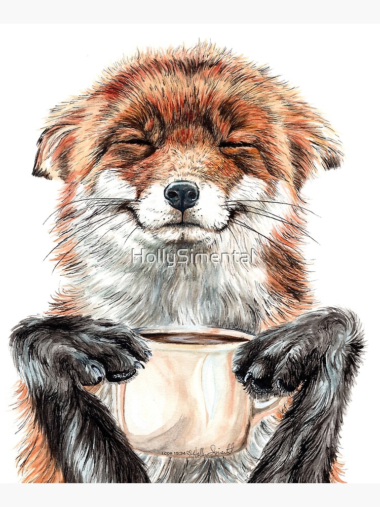 Morning Fox - cute coffee animal by HollySimental