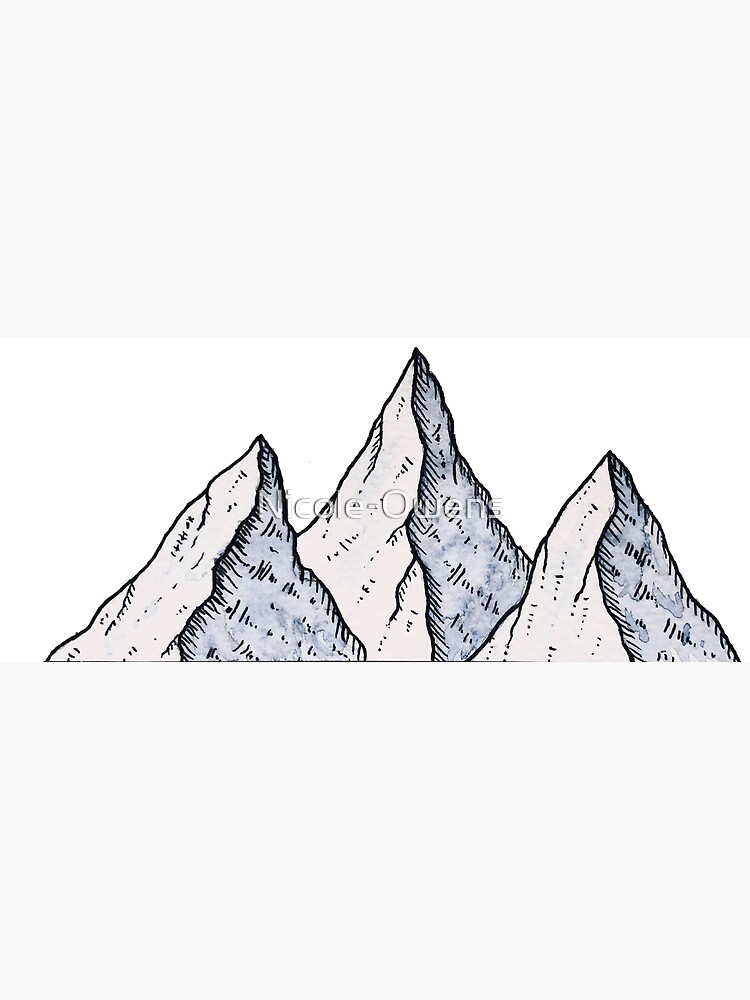 Wander- Mountain doodle (pen drawing) Art Print by JDJ9art
