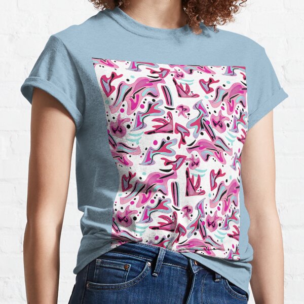 Pink Shores Abstract Classic T-Shirt