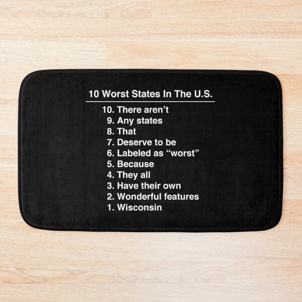 Item preview, Wisconsin Is The Worst State Ever Funny print designed and sold by jakehughes2015.