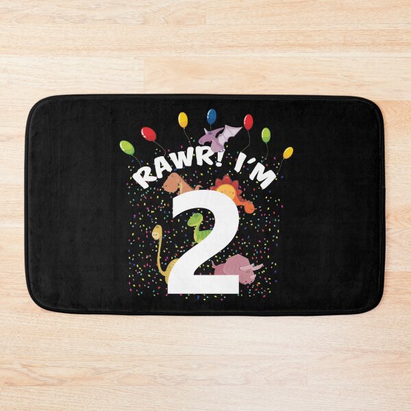 Item preview, Rawr I'm 2 Years Old Dino 2nd Birthday Boys And Girls Party print designed and sold by Grabitees.