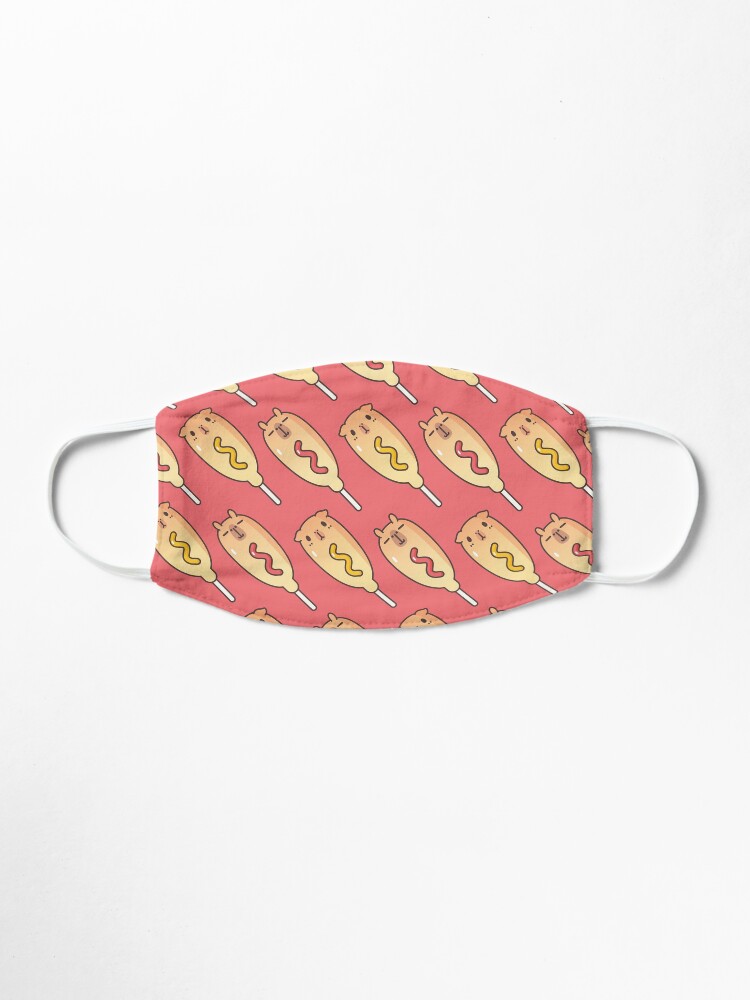 Alternate view of Bubu and Moonch, Corn Dogs Pattern Mask
