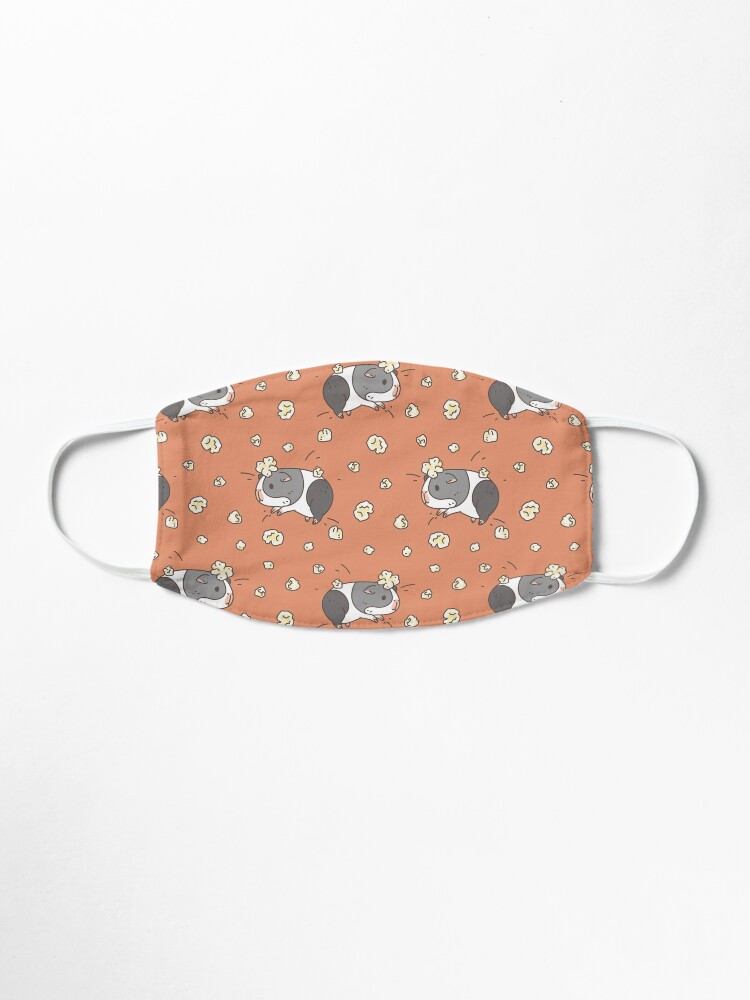 Alternate view of Guinea pig pattern, popcorning Mask