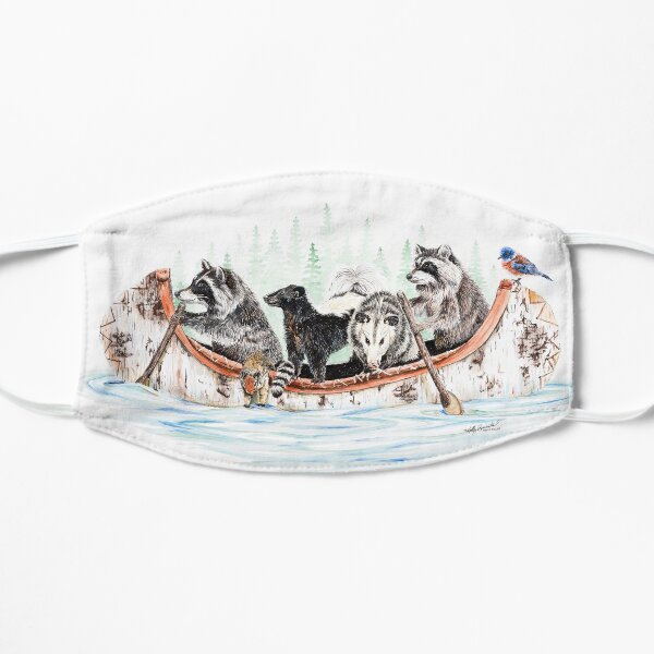 Critter Canoe - forest animals Flat Mask
