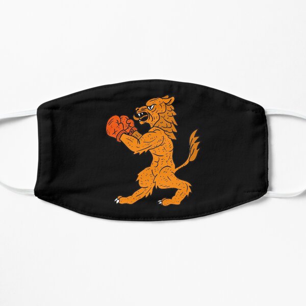 orange dutch lion. football and boxing. Flat Mask