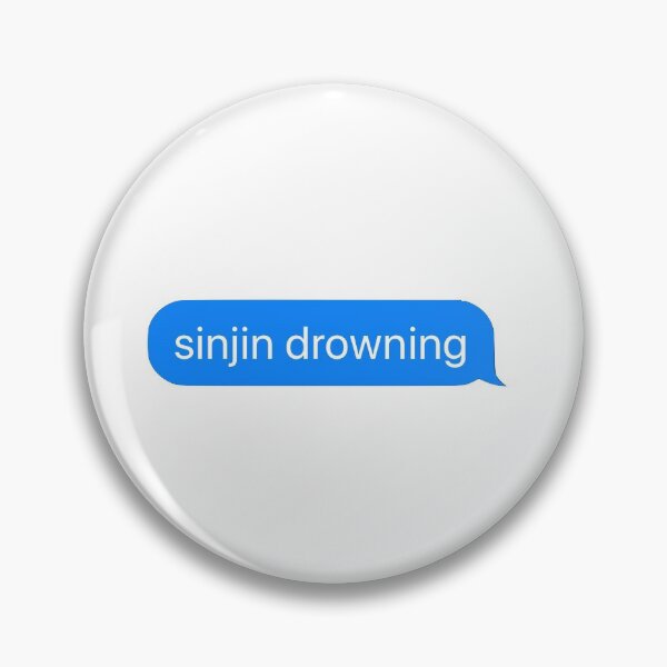Item preview, sinjin drowning text bubble sticker  designed and sold by puamelia22.