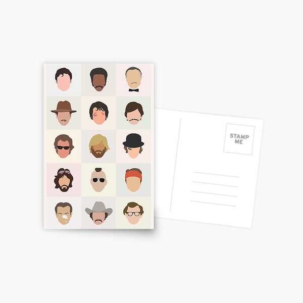 70s Movie Dudes Postcard