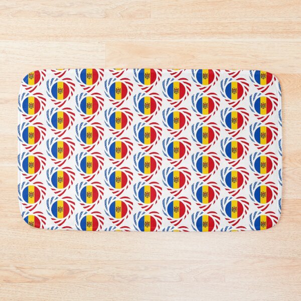 Item preview, Moldovan American Multinational Patriot Flag Series (Heart) designed and sold by Carbon-Fibre Media.