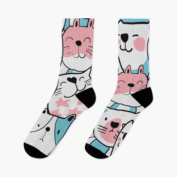 Artikelvorschau, Kawaii Cute Cats Pattern entworfen und verkauft von AnastasiaDesign.
