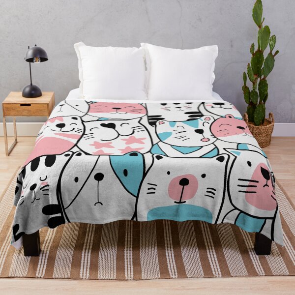 Artikelvorschau, Kawaii Cute Cats Pattern entworfen und verkauft von AnastasiaDesign.