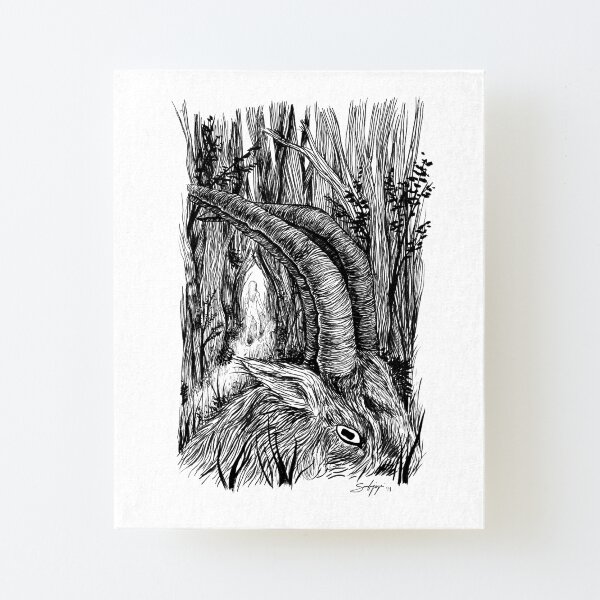 The Witch Canvas Mounted Print