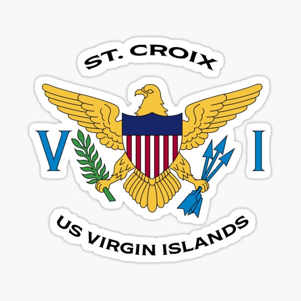 &ldquo;US Virgin Islands Flag St. Croix USVI Caribbean Tropical&rdquo; Sticker for