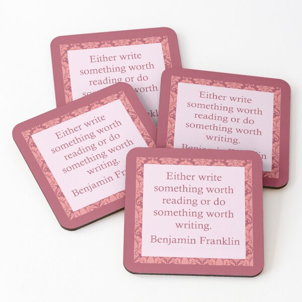 Item preview, Benjamin Franklin Quote - Antique Background designed and sold by WritersSpot.