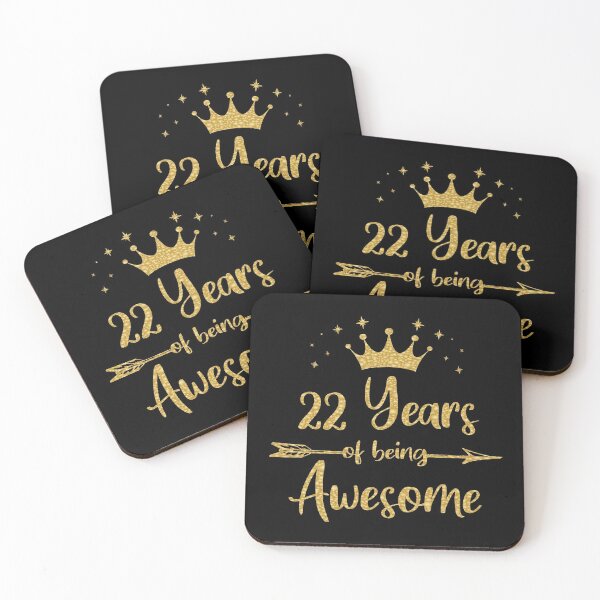 Item preview, Womens 22 Years Of Being Awesome Women 22nd Happy Birthday design designed and sold by Grabitees.