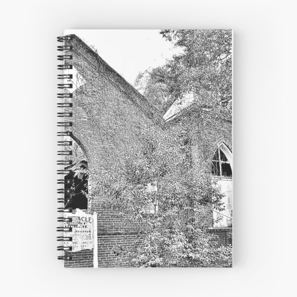 Aperçu de l'œuvre Tabernacle Baptist Church Blackville Sc noir et blanc créée et vendue par LisaWootenPhoto.