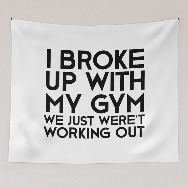 Item preview, I Broke Up With My Gym We Just Weren't Working Out T-Shirt, funny designed and sold by SLV7R.