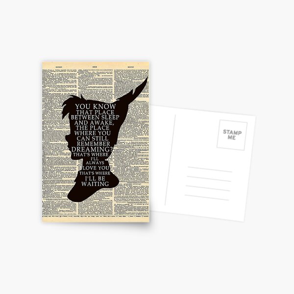 Item preview, Peter Pan Over Vintage Dictionary Page - That Place designed and sold by maryedenoa.