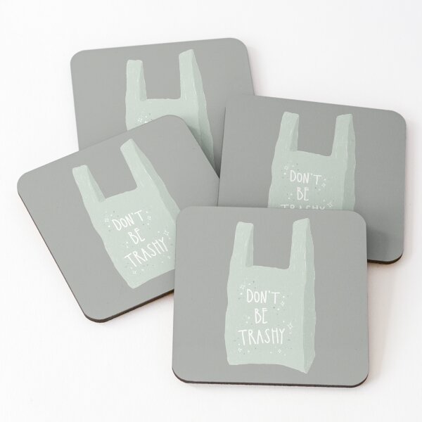 Item preview, Don't be Trashy Plastic Bag designed and sold by pinapurri.