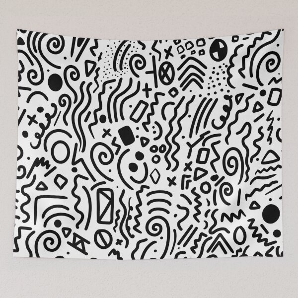 Item preview, Black & White Doodle Illustration designed and sold by ItsJacobb.