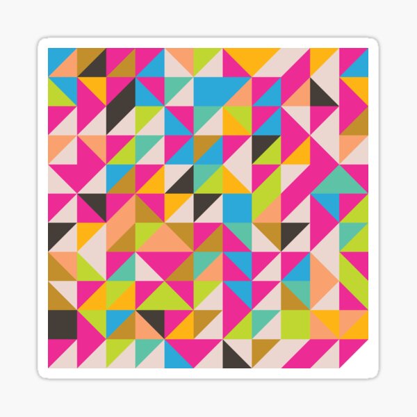 Modern bright geometric abstract pattern Sticker