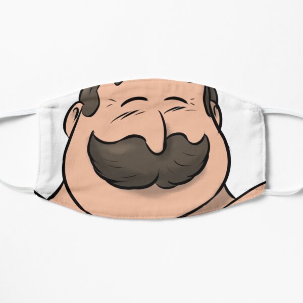 Greg the Man Flexing! - Moustache Man, Flexing, Manly, Gentleman, Buff Flat Mask