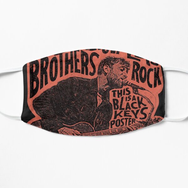 Black Keys Red T-Shirt Design Flat Mask