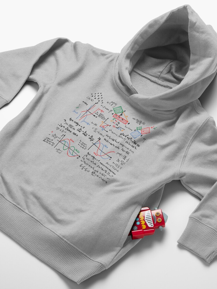 Alternate view of Mathematics Formulas Numbers Toddler Pullover Hoodie