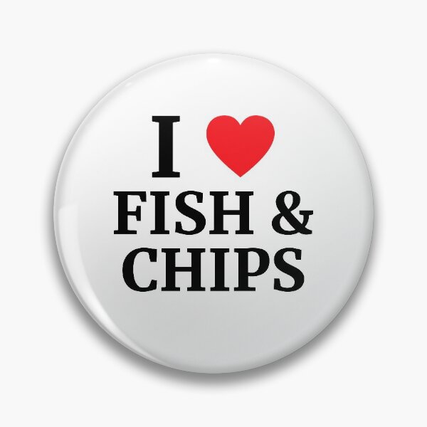 Item preview, I Love Fish And Chips Heart  designed and sold by Vanover Designs.