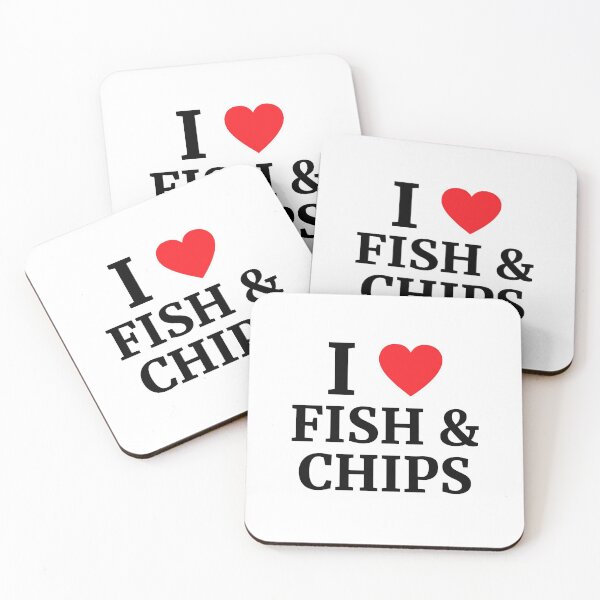 Item preview, I Love Fish And Chips Heart  designed and sold by Vanover Designs.