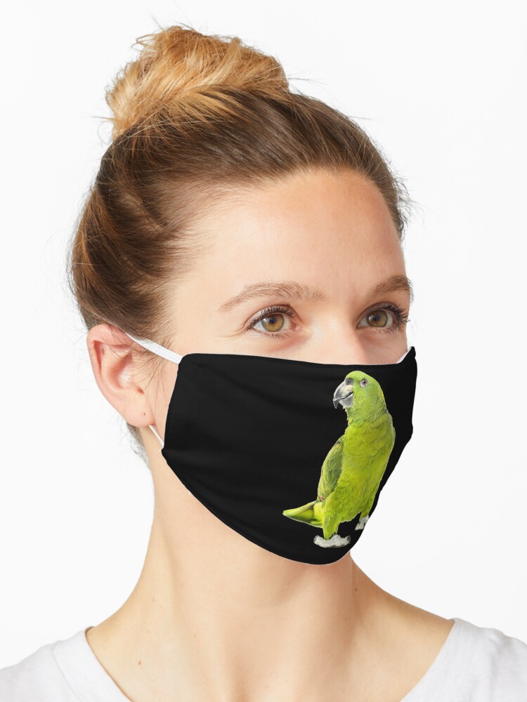 Download Yellow Nape Amazon Parrot Mask By Ccfactory Redbubble Yellowimages Mockups