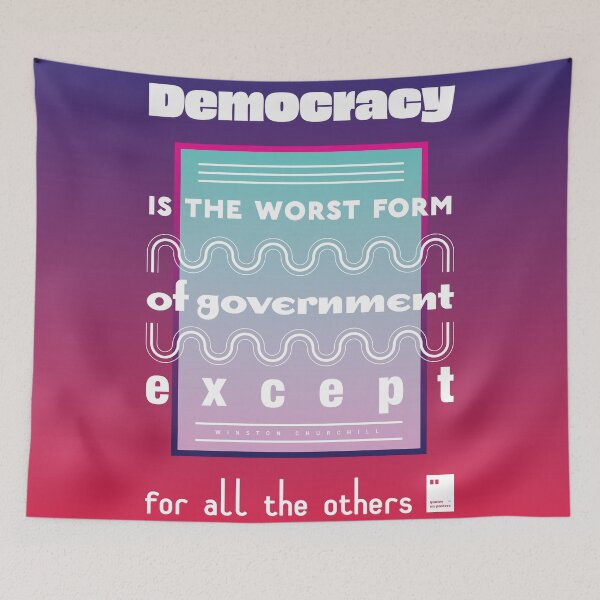 Item preview, Democracy is the worst form of government except for all the others designed and sold by quotesonposters.