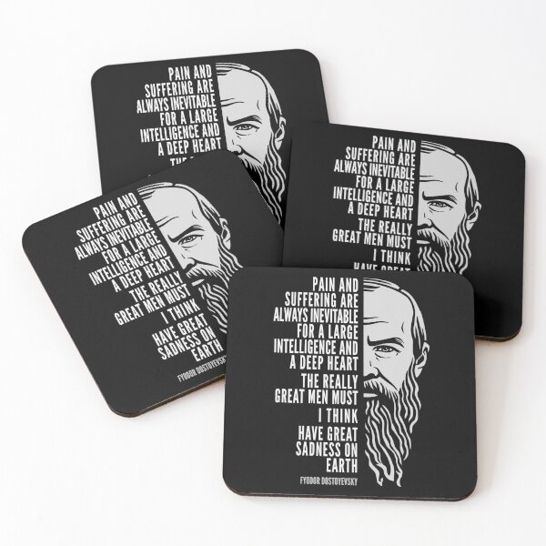 Item preview, Fyodor Dostoyevsky Inspirational Quote: Pain And Suffering designed and sold by Elvin Dantes.